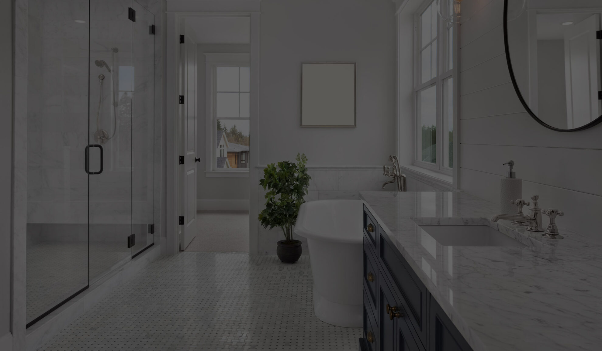 minimalist bathroom interiors with new shower and bathtub installation everett wa