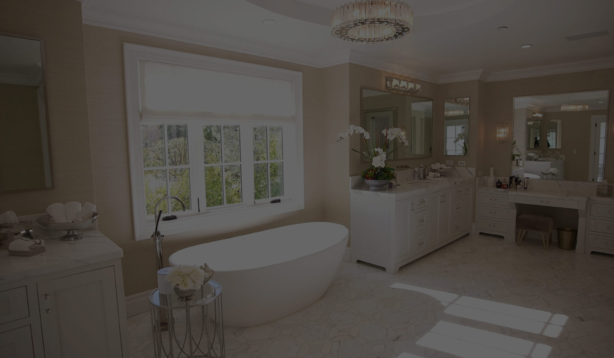 elegant bathroom interiors with tile flooring and bathtub installation everett wa